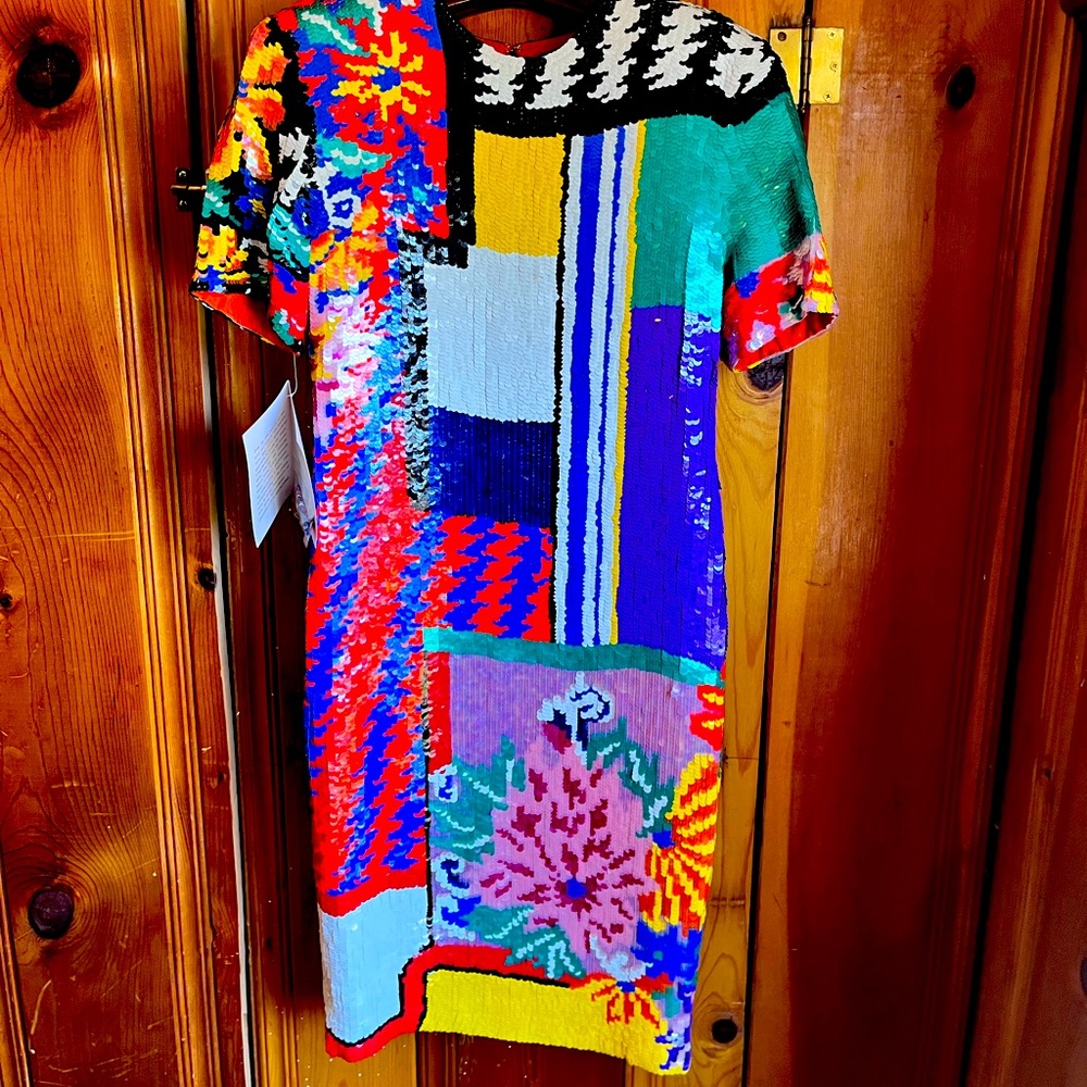 Vintage JR NY Jeet Silk Sequin Gown